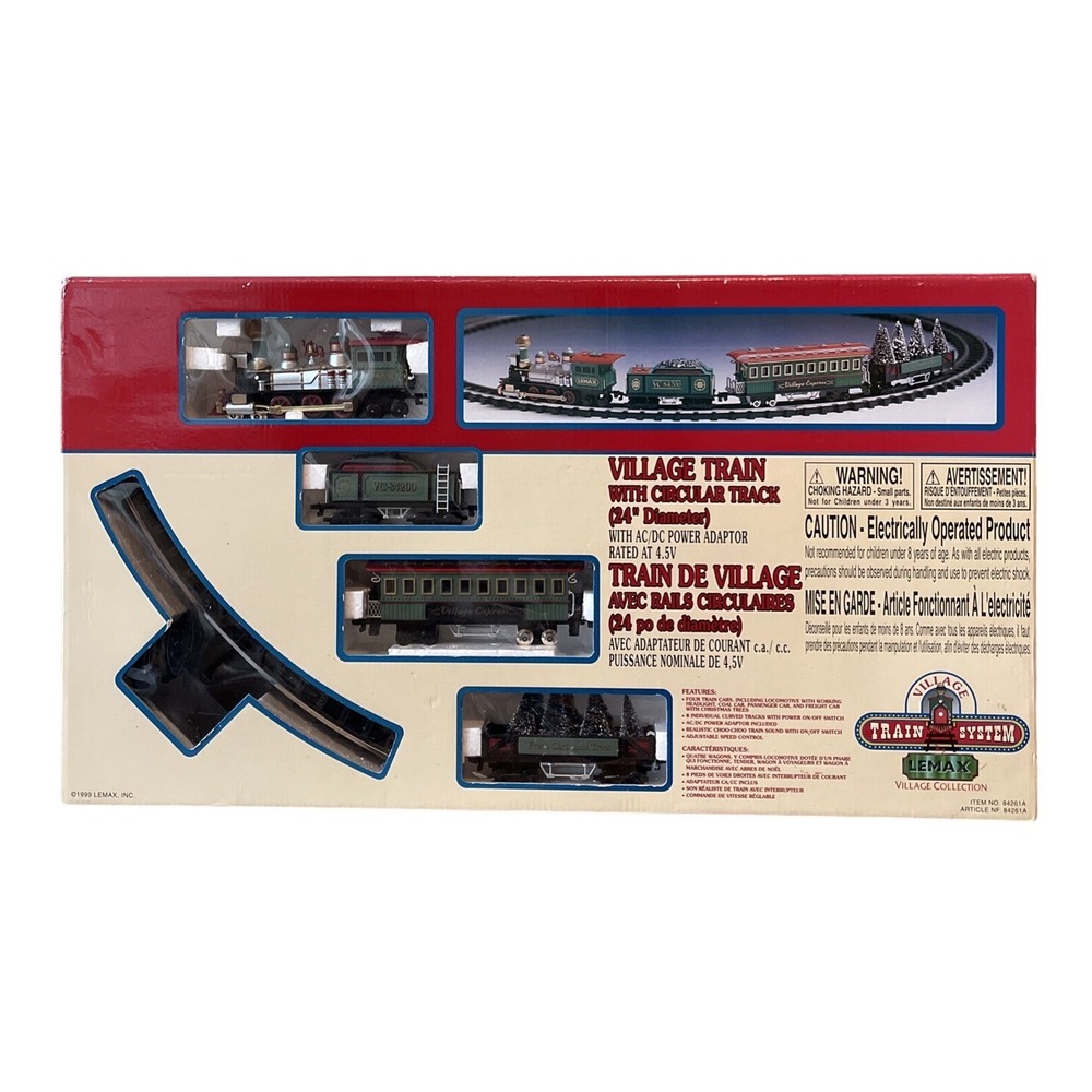 LEMAX Village Collection Train Set 24"‎ Circular Track Christmas Freight 84261